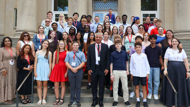 2026 MATC STEM Academy participants posed on steps.